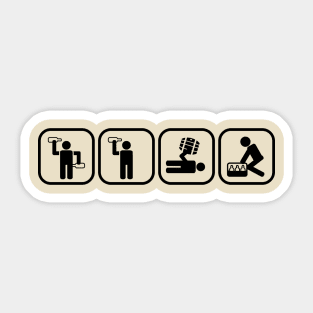 Beer workout Sticker